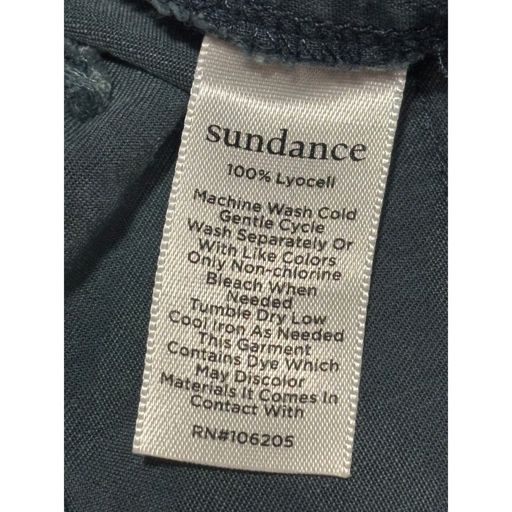 Sundance Teal Blue Lyocell Cargo Shorts Womens 4 Drawstring Utility Boho Soft - Picture 4 of 9